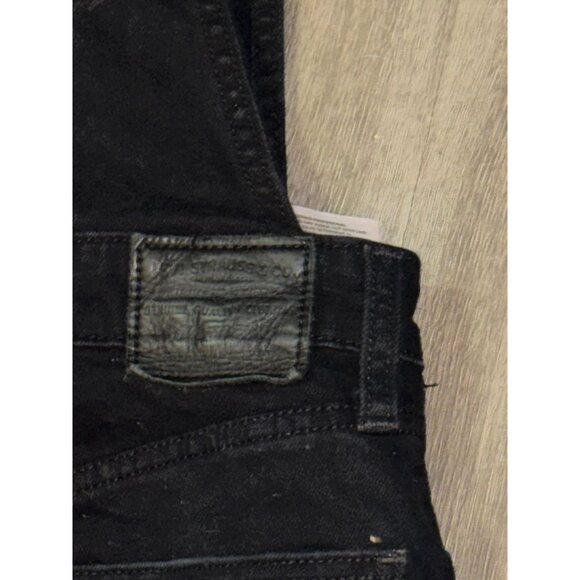 Levis Premium Womens Black Denim Overalls W25 - Picture 7 of 10